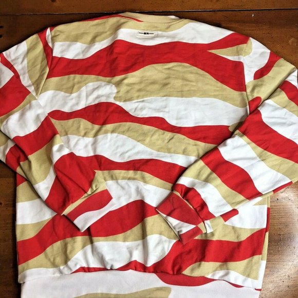 BKYS Yellow Sad Heart Angel Striped Long Sleeve Sweatshirt Mens 2XL Streetwear‎ - Picture 3 of 8